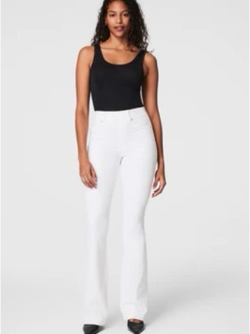 SPANX White High-Rise Flare Jeans